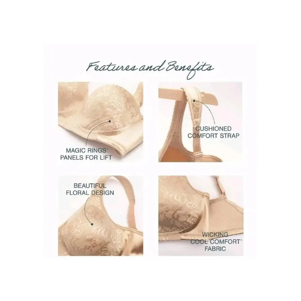 Playtex‎ Women's 18 Hour Ultimate Lift and Support Wirefree Bra Size 40DDD White